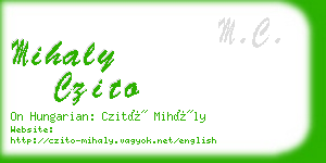 mihaly czito business card